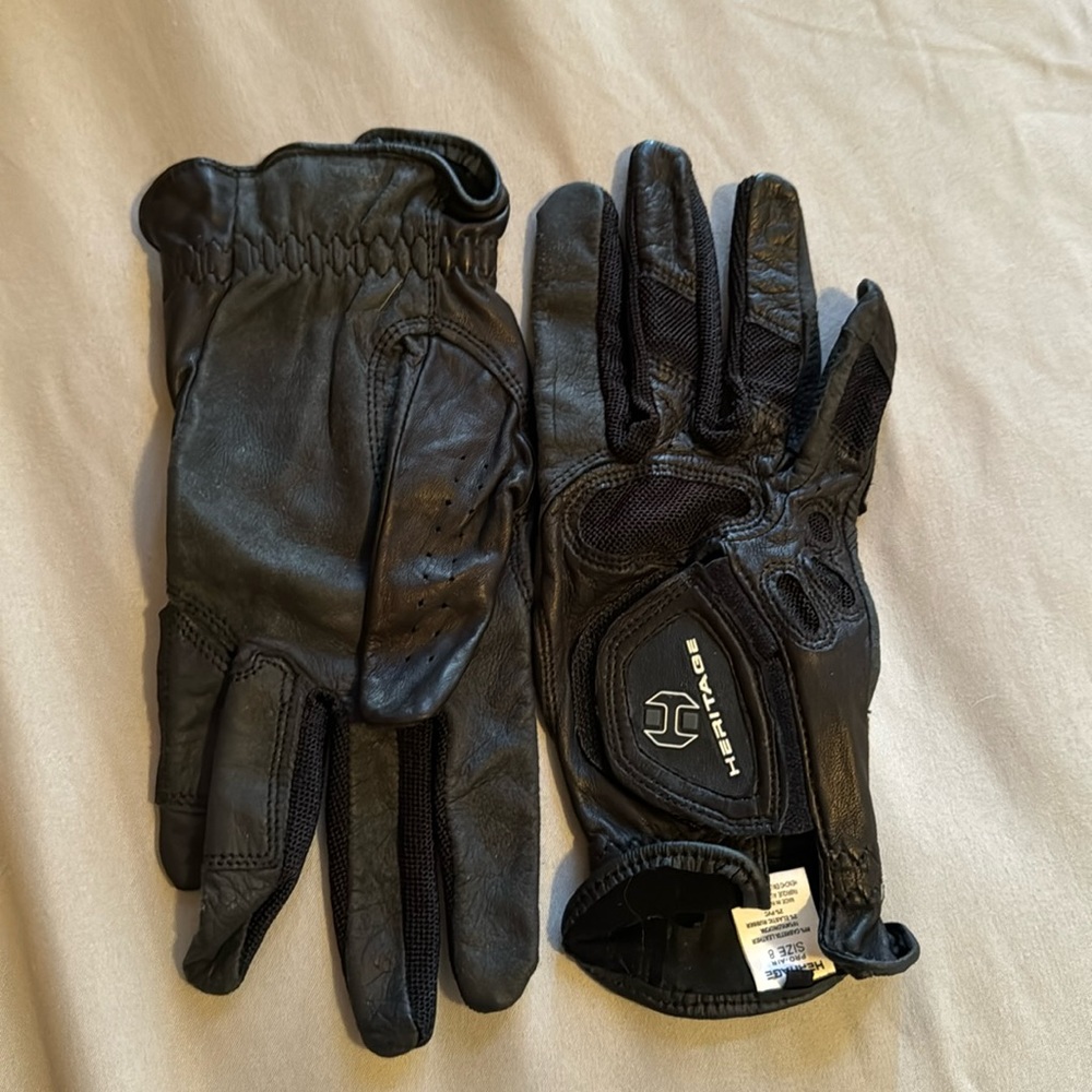 TACKIFIED PRO-AIR GLOVES. Top of the line all leather show gloves. Size 8